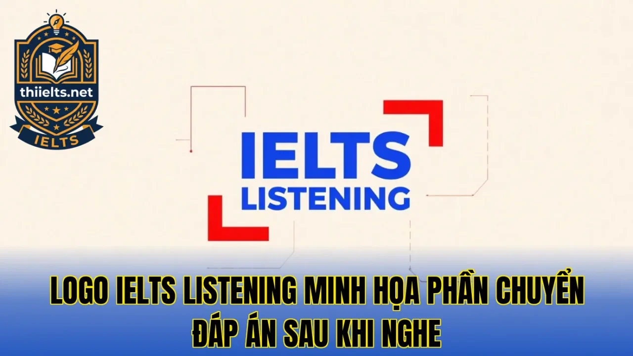 Logo IELTS Listening minh họa phần chuyển đáp án sau khi nghe