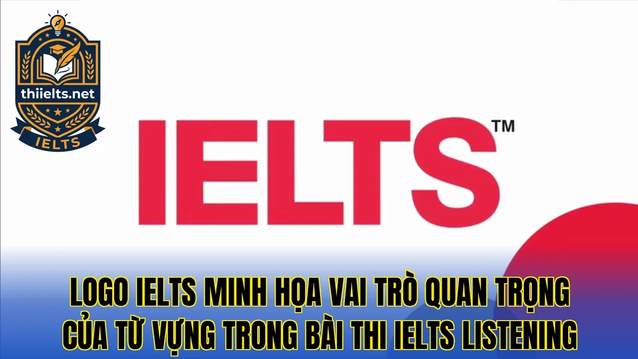 Logo IELTS minh họa vai trò quan trọng của từ vựng trong bài thi IELTS Listening
