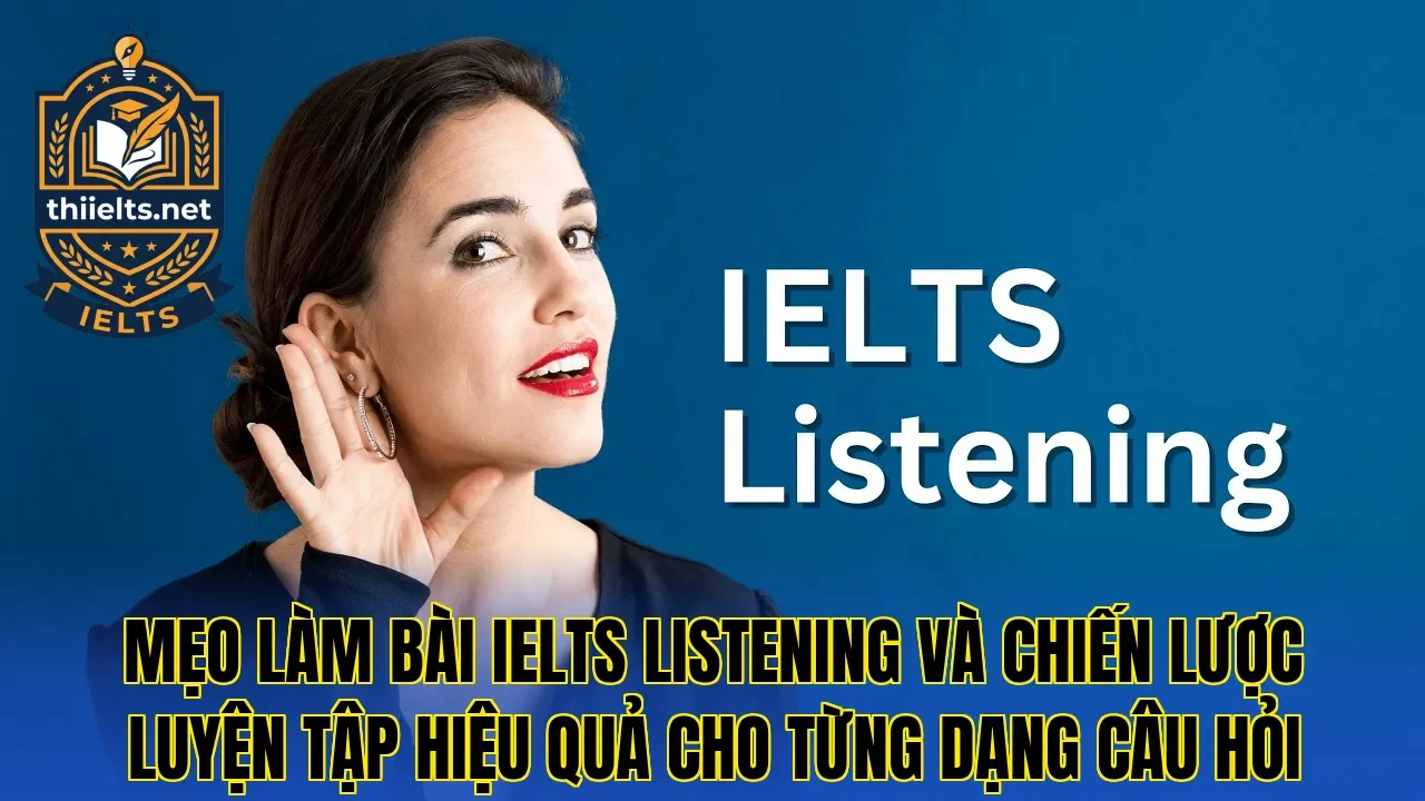 Mẹo làm bài IELTS Listening và chiến lược luyện tập hiệu quả cho từng dạng câu hỏi