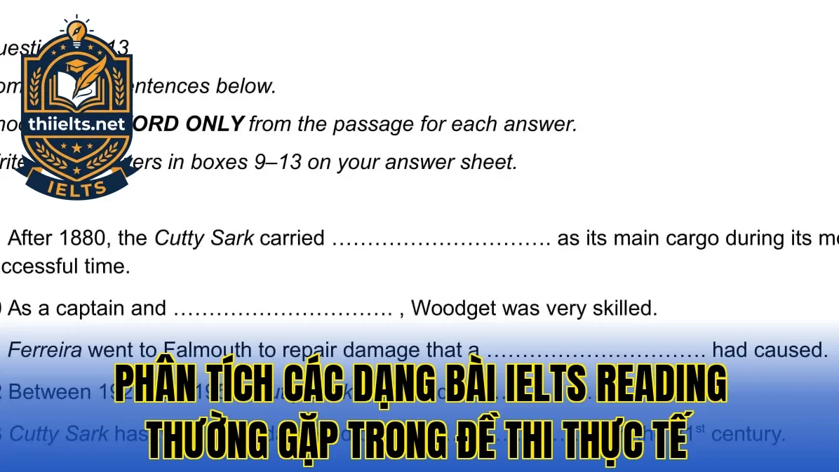 Phân tích các dạng bài IELTS Reading thường gặp trong đề thi thực tế