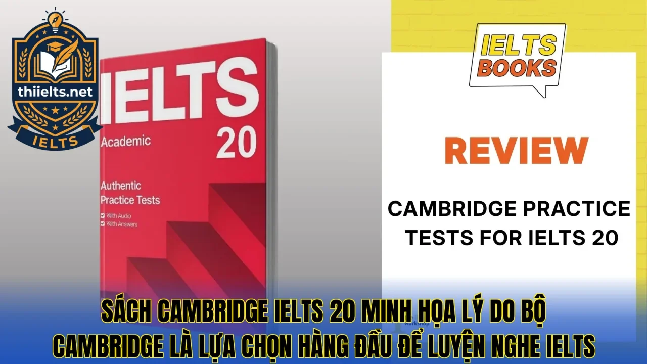 Sách Cambridge IELTS 20 minh họa lý do bộ Cambridge là lựa chọn hàng đầu để luyện nghe IELTS