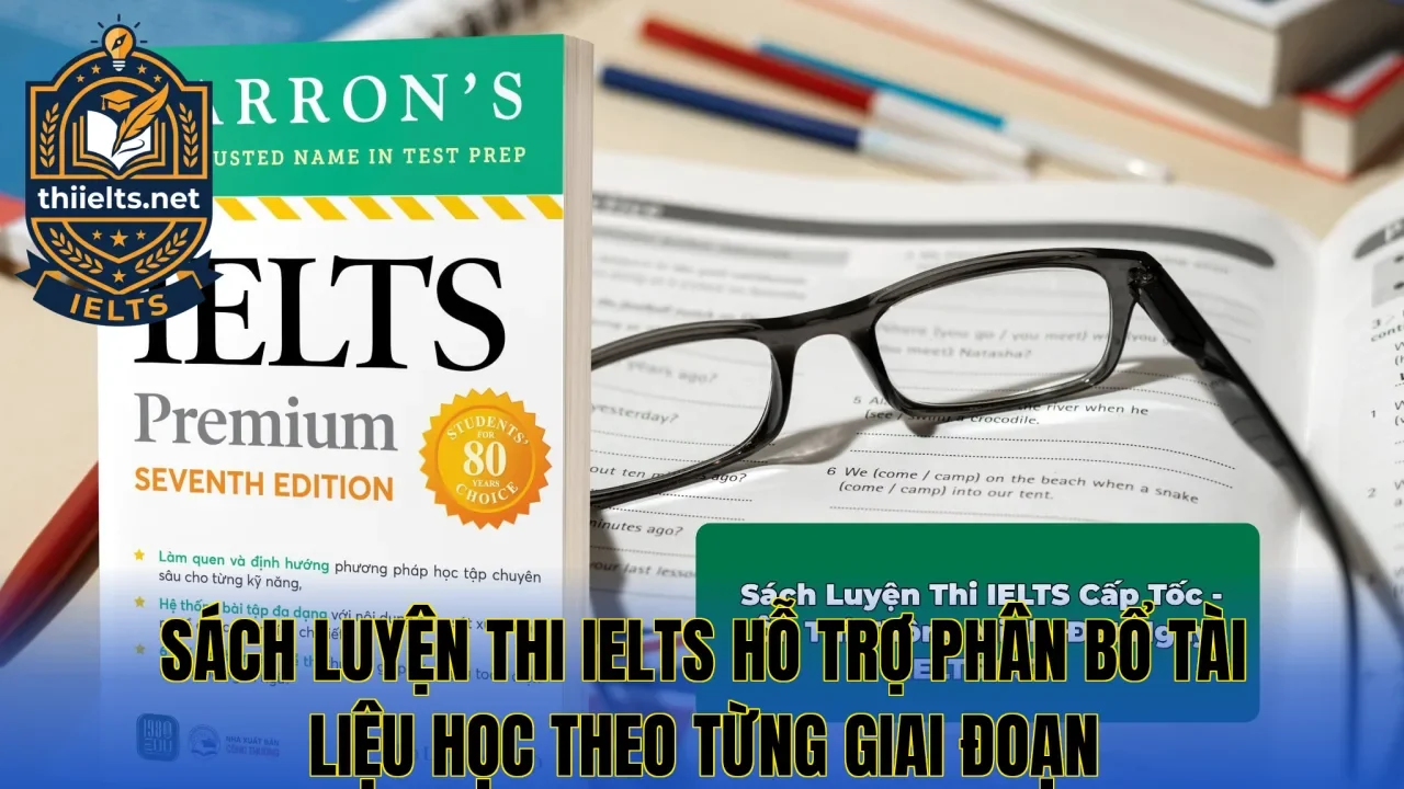 Sách luyện thi IELTS hỗ trợ phân bổ tài liệu học theo từng giai đoạn