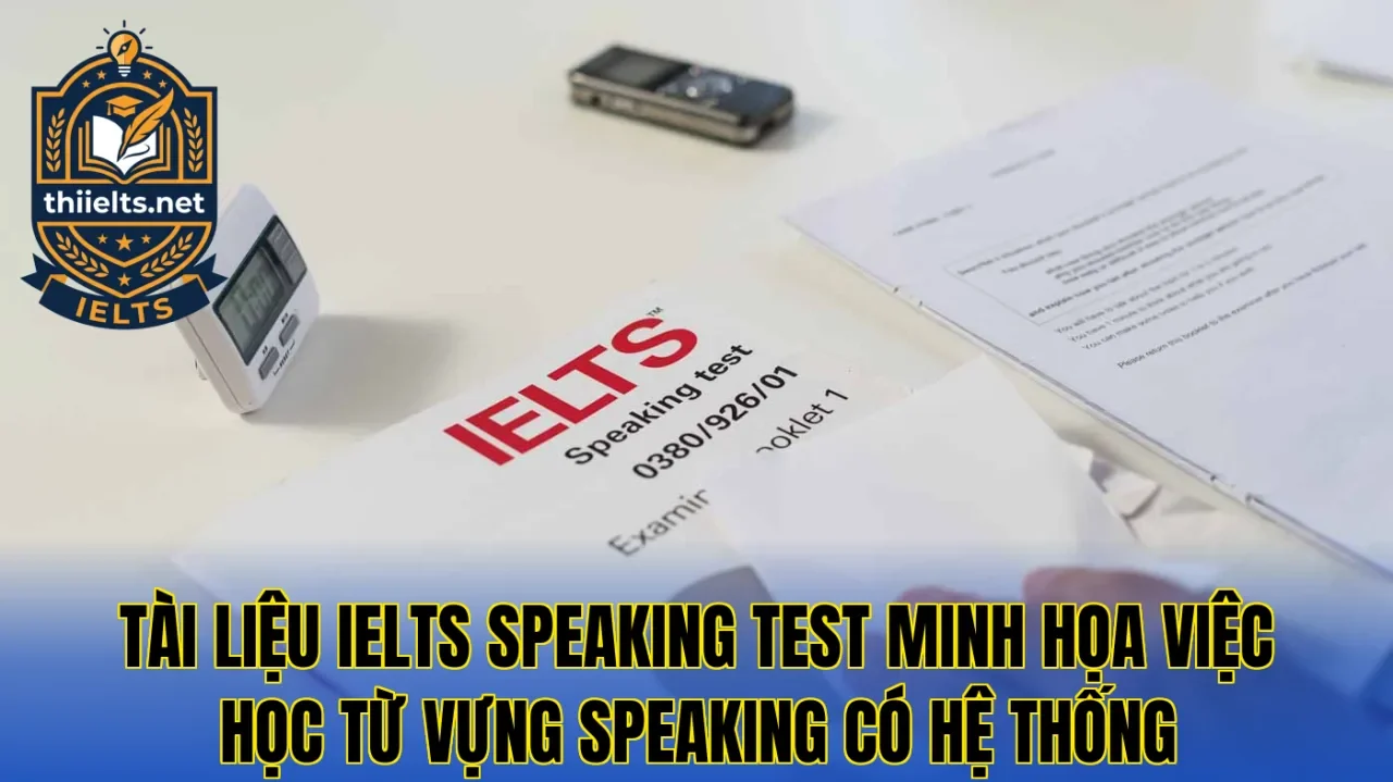 Tài liệu IELTS Speaking test minh họa việc học từ vựng Speaking có hệ thống