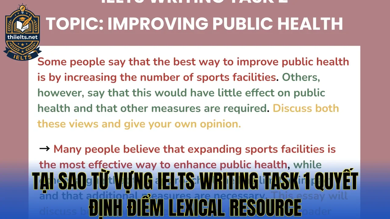 Tại sao từ vựng IELTS Writing Task 1 quyết định điểm Lexical Resource