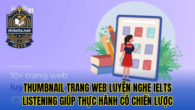 Thumbnail trang web luyện nghe IELTS Listening giúp thực hành có chiến lược