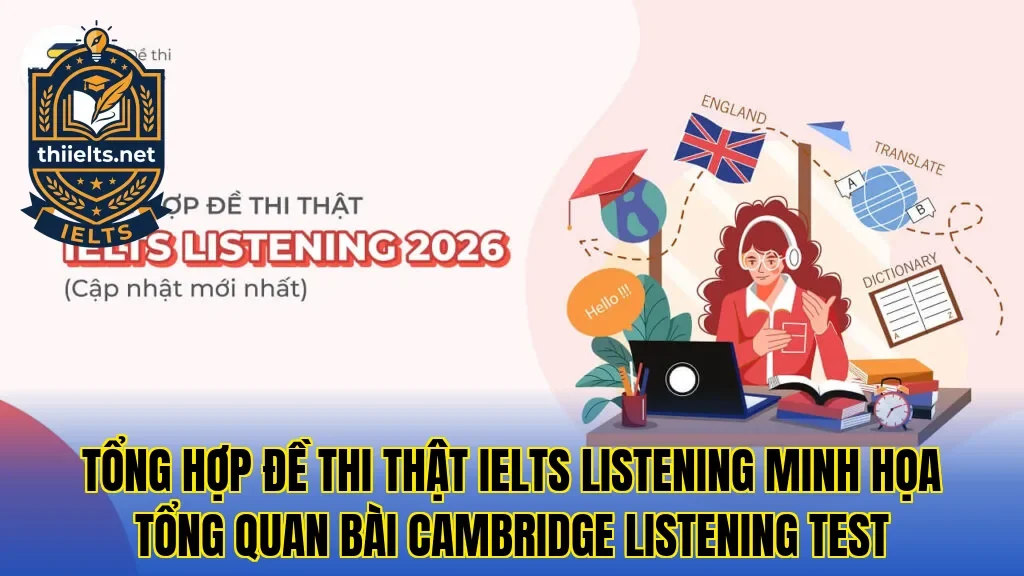 Tổng hợp đề thi thật IELTS Listening minh họa tổng quan bài Cambridge Listening Test