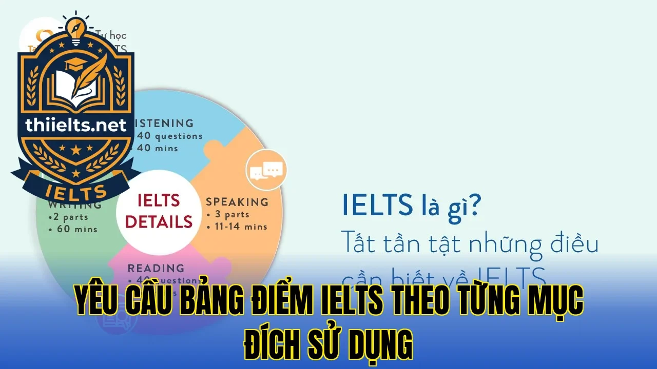 Yêu cầu bảng điểm IELTS theo từng mục đích sử dụng
